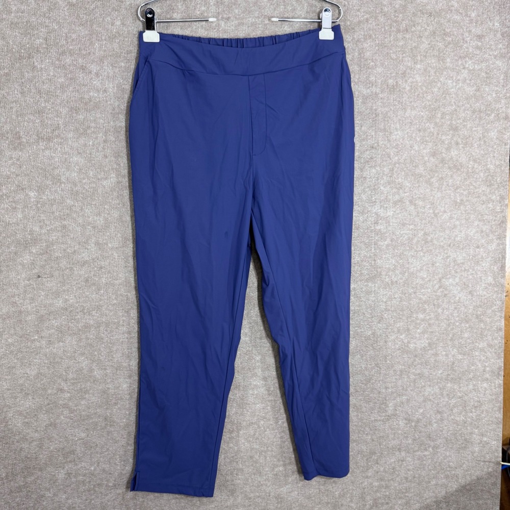 Womens XL Blue Lightweight Hiking Pants Elastic Waist Outdoor Travel